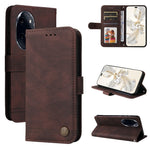 Custodia per telefono in pelle con bottone in metallo con albero della vita Skin Feel, For Honor 90 GT, For Honor 100 Pro, For Honor 100, For Honor X50i+