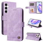 Custodia per telefono in pelle con bottone in metallo con albero della vita Skin Feel, For Honor 90 GT, For Honor 100 Pro, For Honor 100, For Honor X50i+