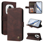 Custodia per telefono in pelle con bottone in metallo con albero della vita Skin Feel, For Honor 200 Pro, For Honor 200 Lite Global, For Honor Magic6 Pro, For Honor X8b