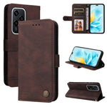 Custodia per telefono in pelle con bottone in metallo con albero della vita Skin Feel, For Honor 200 Pro, For Honor 200 Lite Global, For Honor Magic6 Pro, For Honor X8b