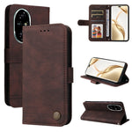 Custodia per telefono in pelle con bottone in metallo con albero della vita Skin Feel, For Honor 200 Pro, For Honor 200 Lite Global, For Honor Magic6 Pro, For Honor X8b