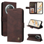 Custodia per telefono in pelle con bottone in metallo con albero della vita Skin Feel, For Honor 300 Pro, For Honor 300, For Honor X9c / Magic7 Lite, For Honor Magic7 Pro
