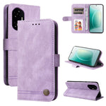 Custodia per telefono in pelle con bottone in metallo con albero della vita Skin Feel, For Honor 300 Pro, For Honor 300, For Honor X9c / Magic7 Lite, For Honor Magic7 Pro