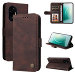 Custodia per telefono in pelle con bottone in metallo con albero della vita Skin Feel, For Honor 300 Pro, For Honor 300, For Honor X9c / Magic7 Lite, For Honor Magic7 Pro