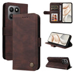 Custodia per telefono in pelle con bottone in metallo con albero della vita Skin Feel, For Honor Magic8, For Honor 400 Smart 5G / X7d 4G / Play 10T 5G, For Honor Play10 4G, For Honor Play 70 Plus