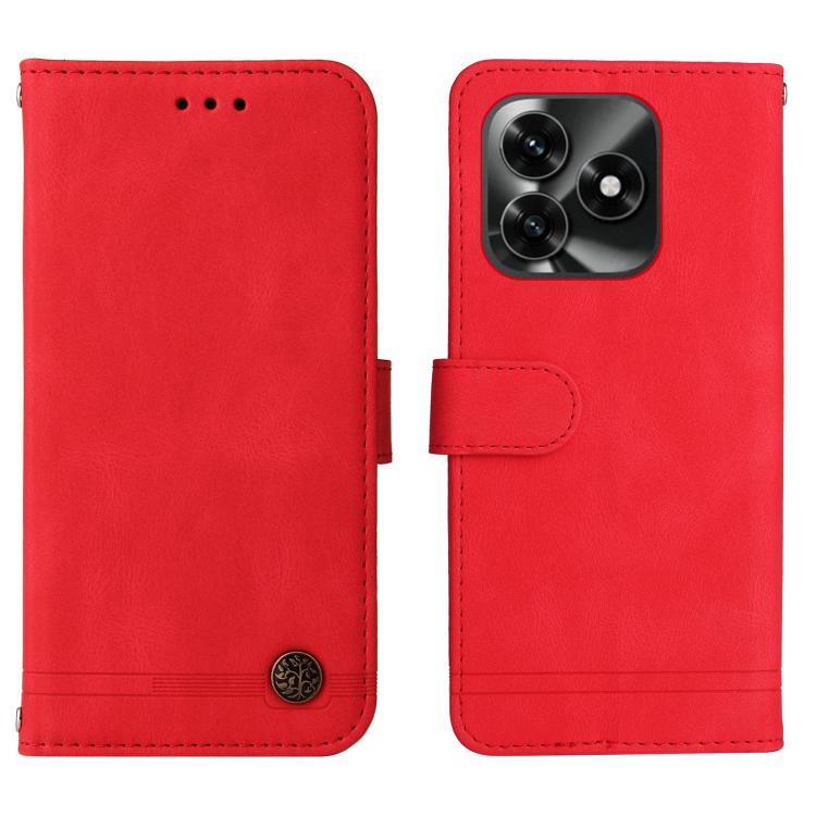 Custodia per telefono in pelle con bottone in metallo con albero della vita Skin Feel, For Honor X5c Plus, For Honor X70 5G, For Honor X6b 4G / X6c 4G / X5b / X5b Plus, For Honor Play 60