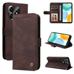 Custodia per telefono in pelle con bottone in metallo con albero della vita Skin Feel, For Honor X5c Plus, For Honor X70 5G, For Honor X6b 4G / X6c 4G / X5b / X5b Plus, For Honor Play 60