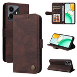 Custodia per telefono in pelle con bottone in metallo con albero della vita Skin Feel, For Honor Magic8, For Honor 400 Smart 5G / X7d 4G / Play 10T 5G, For Honor Play10 4G, For Honor Play 70 Plus