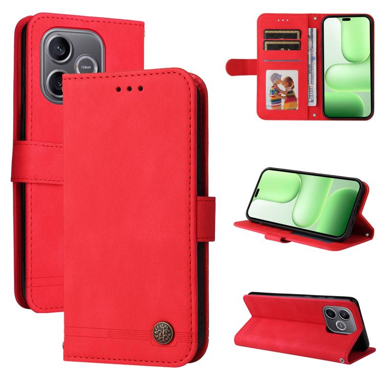 Custodia per telefono in pelle con bottone in metallo con albero della vita Skin Feel, For Honor 600 Smart 5G, For Honor Play 80 Plus 5G, For Honor 600 Global / 600 Pro Global, For Honor 600 Lite Global