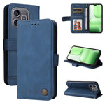 Custodia per telefono in pelle con bottone in metallo con albero della vita Skin Feel, For Honor 600 Smart 5G, For Honor Play 80 Plus 5G, For Honor 600 Global / 600 Pro Global, For Honor 600 Lite Global