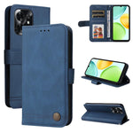 Custodia per telefono in pelle con bottone in metallo con albero della vita Skin Feel, For Honor X6d 5G / Play 60A 5G, For Honor X8d 4G, For Honor 500 / 500 Pro Global 155.8mm, For Honor Magic8 Pro
