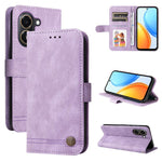 Custodia per telefono in pelle con bottone in metallo con albero della vita Skin Feel, For Honor 600 Smart 5G, For Honor Play 80 Plus 5G, For Honor 600 Global / 600 Pro Global, For Honor 600 Lite Global