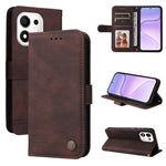 Custodia per telefono in pelle con bottone in metallo con albero della vita Skin Feel, For Honor 600 Smart 5G, For Honor Play 80 Plus 5G, For Honor 600 Global / 600 Pro Global, For Honor 600 Lite Global
