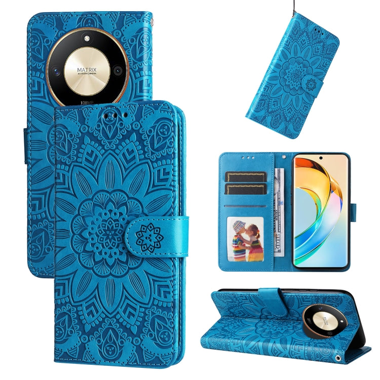 Custodia per telefono in pelle di girasole goffrata, For Honor Play 50 Plus, For Honor X6a, For Honor X50, For Honor X50i 5G