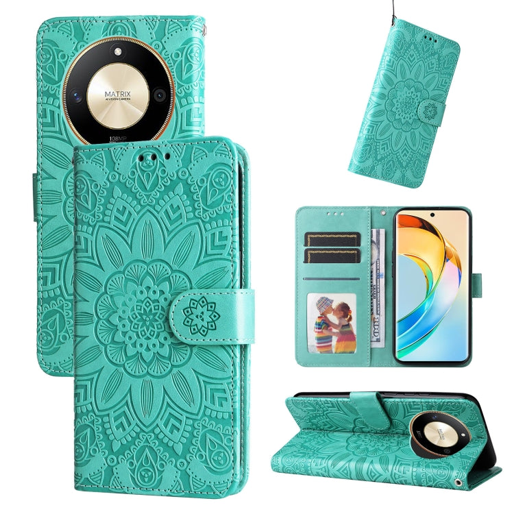 Custodia per telefono in pelle di girasole goffrata, For Honor Play 50 Plus, For Honor X6a, For Honor X50, For Honor X50i 5G