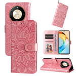 Custodia per telefono in pelle di girasole goffrata, For Honor Play 50 Plus, For Honor X6a, For Honor X50, For Honor X50i 5G