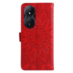 Custodia per telefono in pelle di girasole goffrata, For Honor Play 50 Plus, For Honor X6a, For Honor X50, For Honor X50i 5G