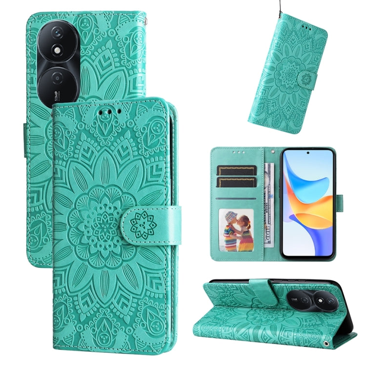 Custodia per telefono in pelle di girasole goffrata, For Honor Play 50 Plus, For Honor X6a, For Honor X50, For Honor X50i 5G