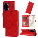 Custodia per telefono in pelle di girasole goffrata, For Honor 90 GT, For Honor 100 Pro, For Honor 100, For Honor X50i+