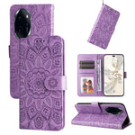 Custodia per telefono in pelle di girasole goffrata, For Honor 90 GT, For Honor 100 Pro, For Honor 100, For Honor X50i+