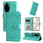 Custodia per telefono in pelle di girasole goffrata, For Honor 90 GT, For Honor 100 Pro, For Honor 100, For Honor X50i+