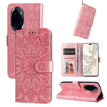 Custodia per telefono in pelle di girasole goffrata, For Honor 90 GT, For Honor 100 Pro, For Honor 100, For Honor X50i+