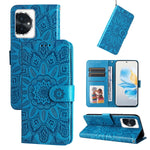 Custodia per telefono in pelle di girasole goffrata, For Honor 90 GT, For Honor 100 Pro, For Honor 100, For Honor X50i+