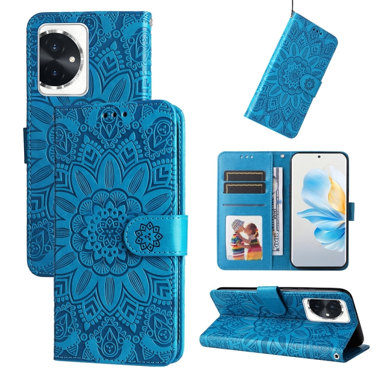 Custodia per telefono in pelle di girasole goffrata, For Honor 90 GT, For Honor 100 Pro, For Honor 100, For Honor X50i+