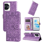 Custodia per telefono in pelle di girasole goffrata, For Honor 90 GT, For Honor 100 Pro, For Honor 100, For Honor X50i+