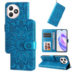 Custodia per telefono in pelle di girasole goffrata, For Honor 90 GT, For Honor 100 Pro, For Honor 100, For Honor X50i+