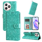Custodia per telefono in pelle di girasole goffrata, For Honor 90 GT, For Honor 100 Pro, For Honor 100, For Honor X50i+