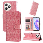 Custodia per telefono in pelle di girasole goffrata, For Honor 90 GT, For Honor 100 Pro, For Honor 100, For Honor X50i+