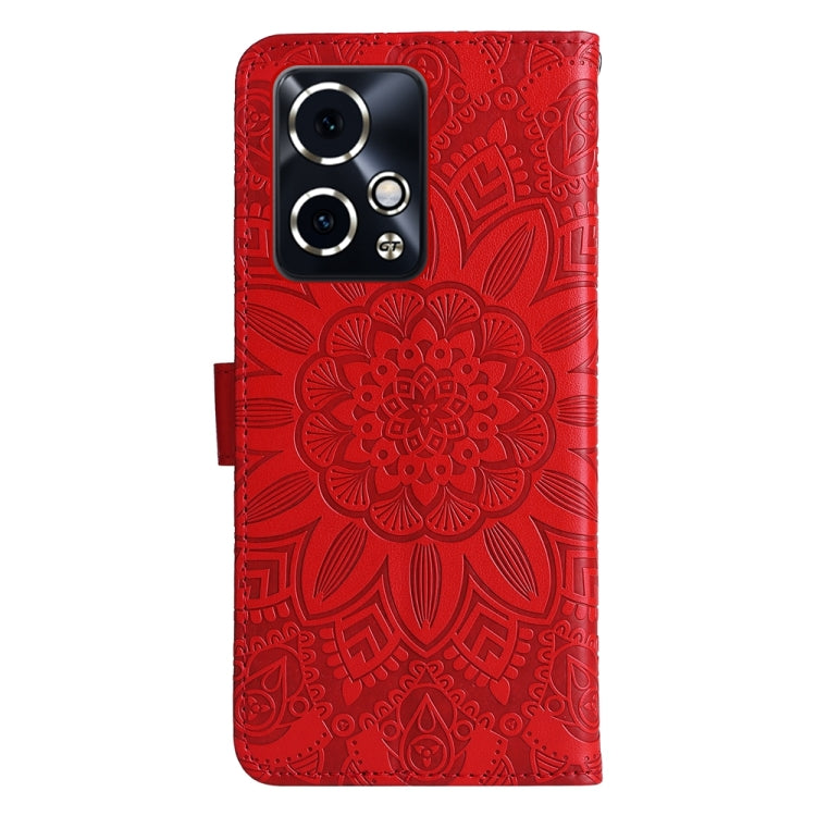 Custodia per telefono in pelle di girasole goffrata, For Honor 90 GT, For Honor 100 Pro, For Honor 100, For Honor X50i+