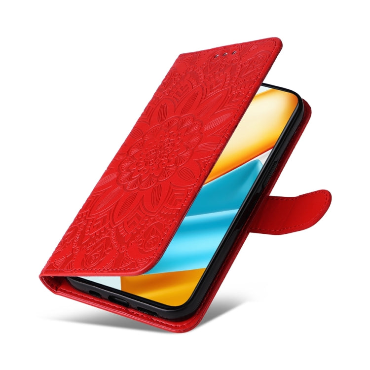 Custodia per telefono in pelle di girasole goffrata, For Honor 90 GT, For Honor 100 Pro, For Honor 100, For Honor X50i+