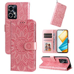 Custodia per telefono in pelle di girasole goffrata, For Honor 90 GT, For Honor 100 Pro, For Honor 100, For Honor X50i+
