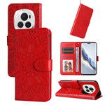 Custodia per telefono in pelle di girasole goffrata, For Honor 200 Pro, For Honor 200 Lite Global, For Honor Magic6 Pro, For Honor X8b