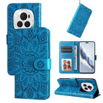 Custodia per telefono in pelle di girasole goffrata, For Honor 200 Pro, For Honor 200 Lite Global, For Honor Magic6 Pro, For Honor X8b