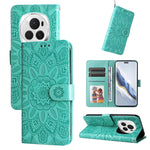 Custodia per telefono in pelle di girasole goffrata, For Honor 200 Pro, For Honor 200 Lite Global, For Honor Magic6 Pro, For Honor X8b