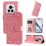 Custodia per telefono in pelle di girasole goffrata, For Honor 200 Pro, For Honor 200 Lite Global, For Honor Magic6 Pro, For Honor X8b