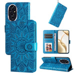 Custodia per telefono in pelle di girasole goffrata, For Honor Magic7, For Honor X60i, For Honor Play 60 Plus, For Honor 200