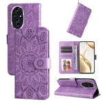 Custodia per telefono in pelle di girasole goffrata, For Honor Magic7, For Honor X60i, For Honor Play 60 Plus, For Honor 200