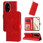 Custodia per telefono in pelle di girasole goffrata, For Honor 200 Pro, For Honor 200 Lite Global, For Honor Magic6 Pro, For Honor X8b
