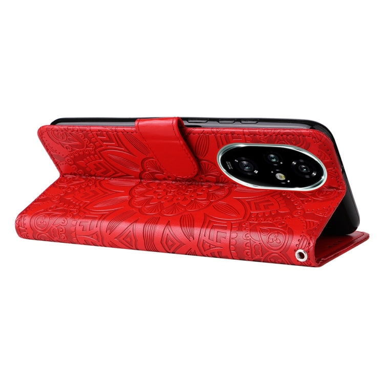 Custodia per telefono in pelle di girasole goffrata, For Honor 200 Pro, For Honor 200 Lite Global, For Honor Magic6 Pro, For Honor X8b