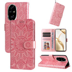 Custodia per telefono in pelle di girasole goffrata, For Honor 200 Pro, For Honor 200 Lite Global, For Honor Magic6 Pro, For Honor X8b