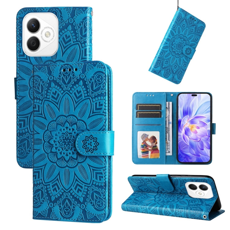 Custodia per telefono in pelle di girasole goffrata, For Honor Magic7, For Honor X60i, For Honor Play 60 Plus, For Honor 200