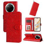 Custodia per telefono in pelle di girasole goffrata, For Honor 300 Pro, For Honor 300, For Honor X9c / Magic7 Lite, For Honor Magic7 Pro