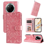 Custodia per telefono in pelle di girasole goffrata, For Honor 300 Pro, For Honor 300, For Honor X9c / Magic7 Lite, For Honor Magic7 Pro