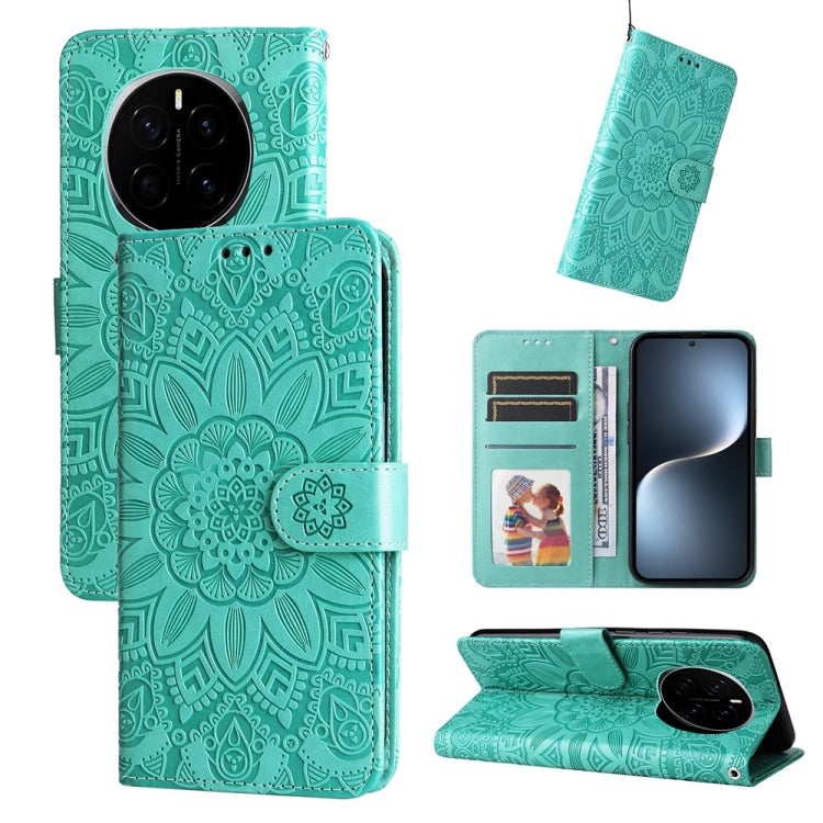 Custodia per telefono in pelle di girasole goffrata, For Honor Magic7, For Honor X60i, For Honor Play 60 Plus, For Honor 200