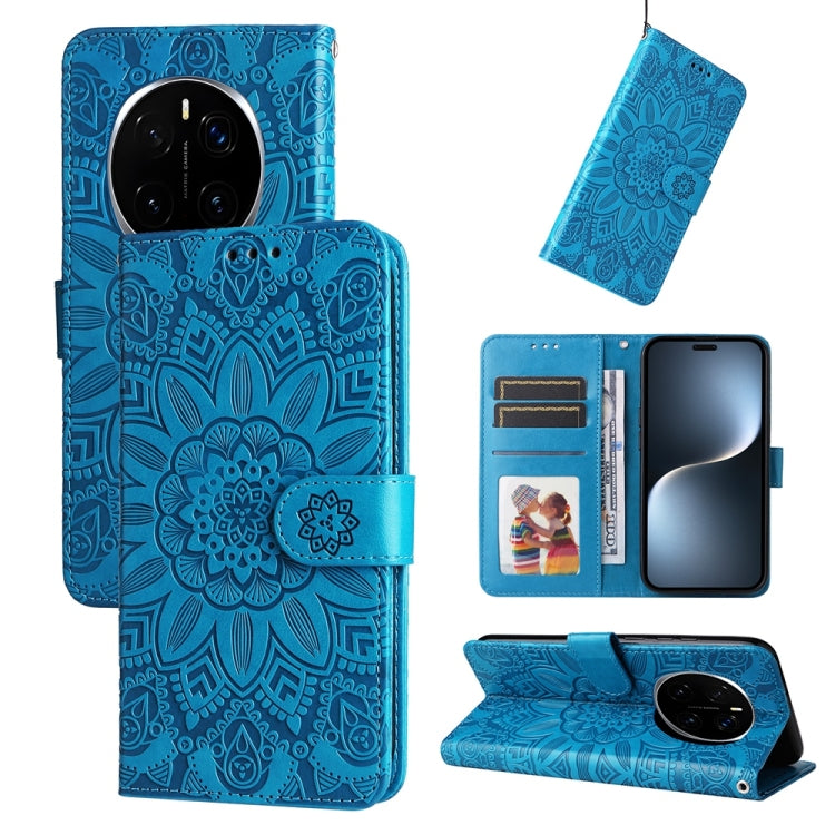 Custodia per telefono in pelle di girasole goffrata, For Honor 300 Pro, For Honor 300, For Honor X9c / Magic7 Lite, For Honor Magic7 Pro