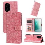 Custodia per telefono in pelle di girasole goffrata, For Honor 300 Pro, For Honor 300, For Honor X9c / Magic7 Lite, For Honor Magic7 Pro